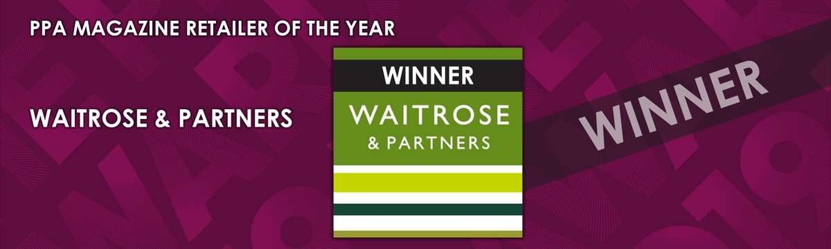 PPA_Live's tweet photo. Congratulations to @waitrose on winning PPA Magazine Retailer Of The Year, sponsored by https://t.co/Ke3fbGZ20X, this evening! #PPAAwards https://t.co/o9nkHiqzwQ