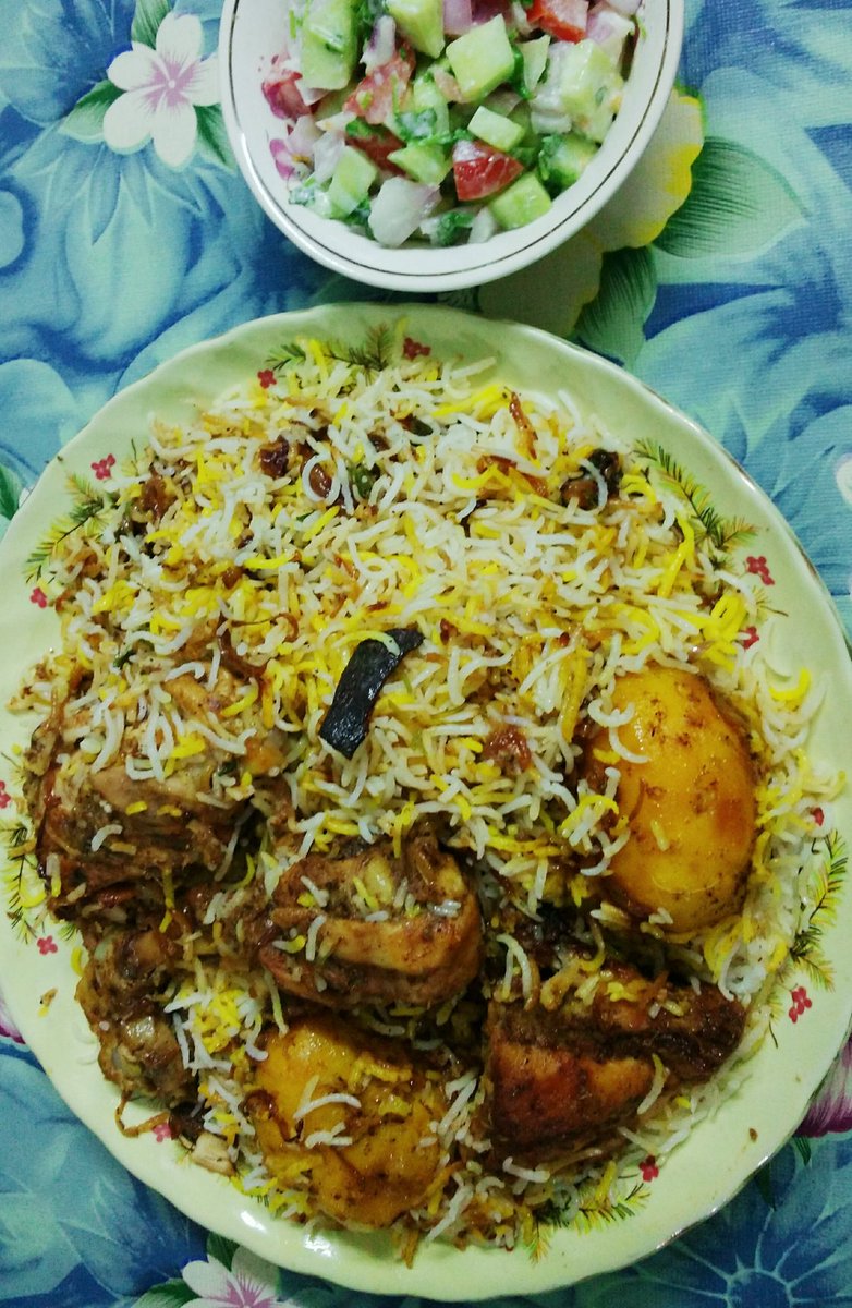 75. Chicken Biriyani - (Kolkata + Hyderabadi) 