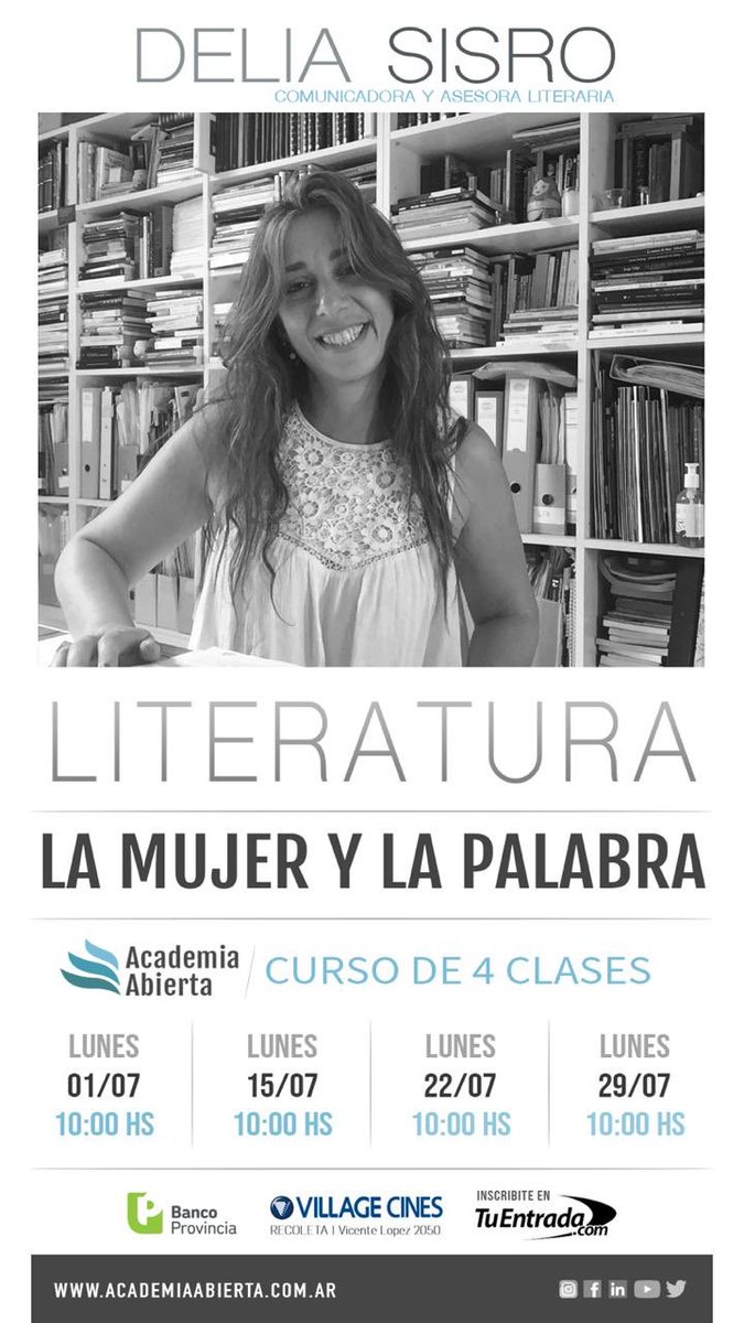 Julio en #AcademiaAbierta @JTartaglione @pachoodonnell @DeliaSisro #SebastianIerarc inscribite en @tuentrada 💡 cc @vgroisman @vgroismanspread