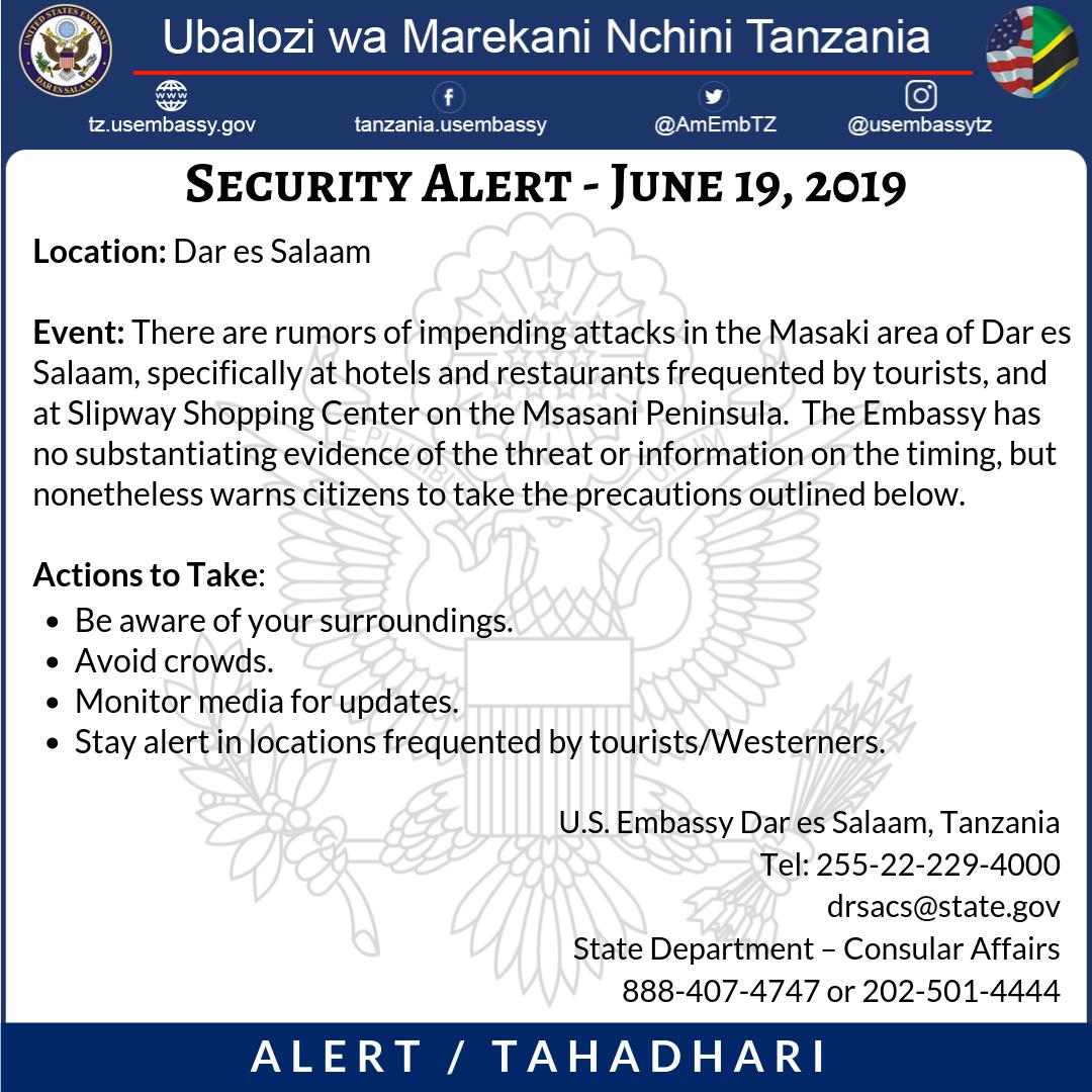US Embassy Trinidad Alert Security Notice