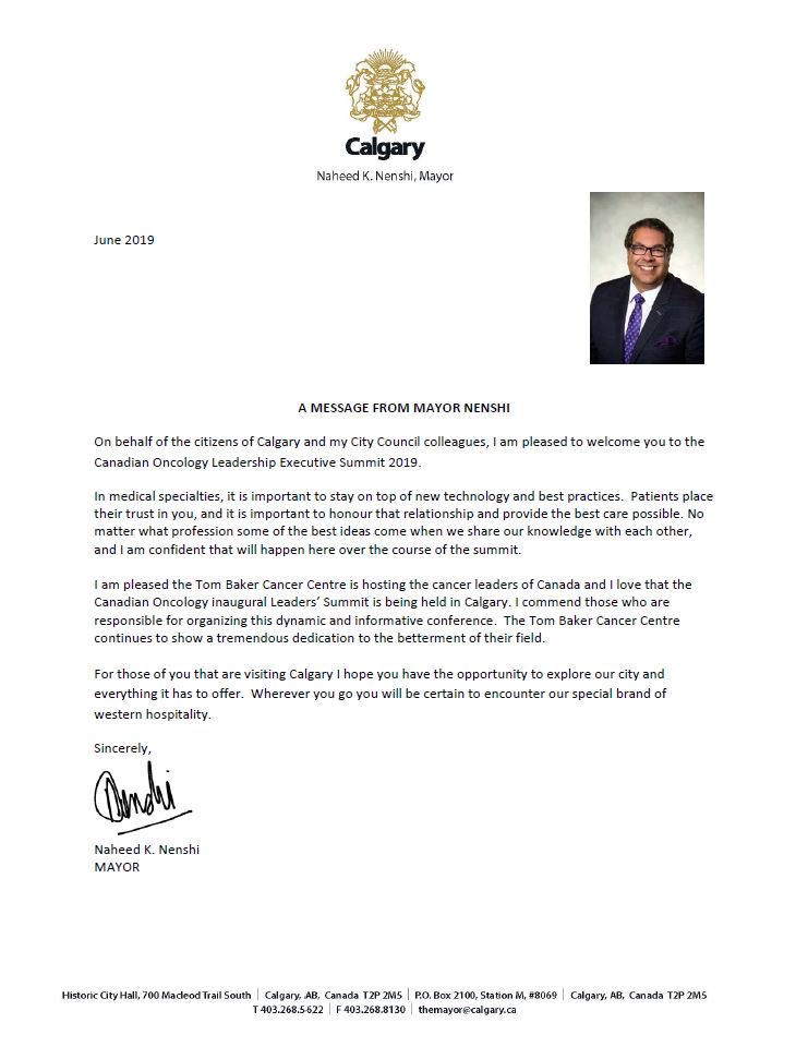JeffCaoMDMBA's tweet photo. Thank you Mayor @nenshi for message to cancer care leaders coming from across Canada to @cityofcalgary for inaugural COLES #colesummit https://t.co/GjehlM4ypI in a couple of days @CAMRT_ACTRM @CANO_ACIO @CAPhO_ACPhO @CAPO_ACOP @caro_acro_ca @MedphysCA @CancerStratCA @CSPCP_SCMSP https://t.co/fARMDkbg0X