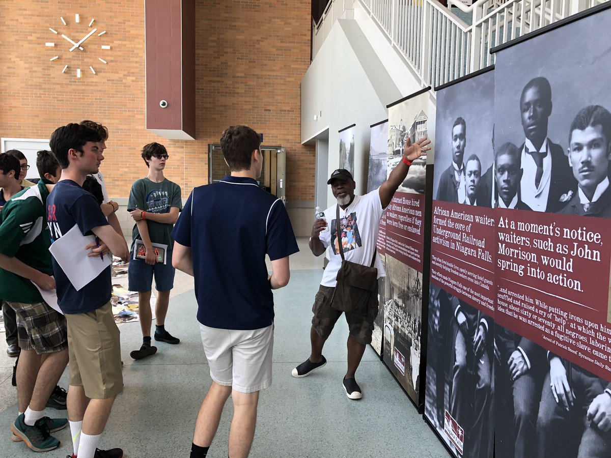 CHSGettysburg's tweet photo. CHS Civil War History Summer Session Class on an Underground Railroad History Tour of Western NY (URR Heritage Center in Niagara Falls &amp; Murphy’s Orchards in Burt, NY) https://t.co/xaQLeD749W