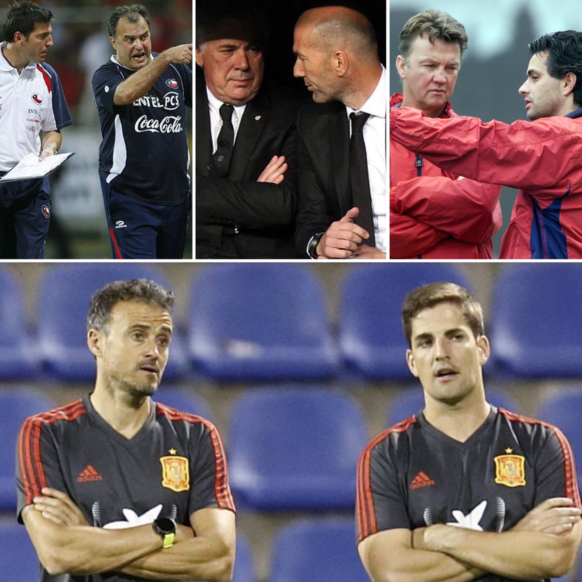 Enhorabuena a la Federación por confiar en Robert Moreno

Más de 20 años dedicado al mundo del entrenador y 9 de ayudante de Luis Enrique

¿Experiencia? Similar a la de Mourinho como ayudante de Van Gaal

Zidane con Anchelotti

Berizzo con Bielsa

Escriba con Quique

A por ello!!