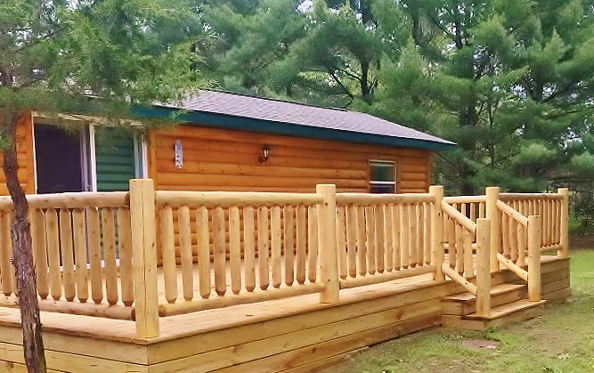 MVLogHomes's tweet photo. #whatsnewwednesday #transformation #lograiling #LennyLumber #Necedah #Wisconsin
Check out this exterior transformation! This customer used our white cedar railing to compliment the already installed 3x8 log siding on this cabin on #CastleRockLake! Thank you for sharing! https://t.co/kU9DaVUllG