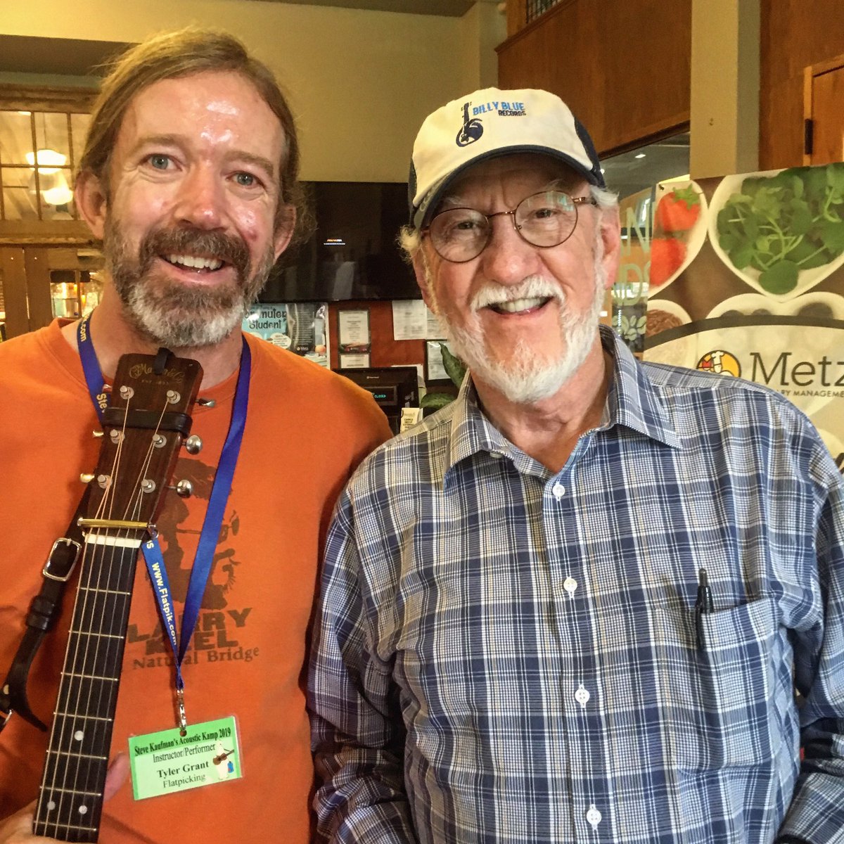 tylerguitar's tweet photo. Surprise visit by Living Legend Doyle Lawson at Kaufman Kamp. Magical week so far! @opry @bluegrasshall @BluegrassToday @MRHBFC @IntlBluegrass 
#SteveKaufmansAcousticKamp #DoyleLawson #BluegrassLegend #Mandolin #Bluegrass #Flatpicking #TMFG #MartinGuitar #CapekMandolin #Farmily https://t.co/UwWqgYA5Xk