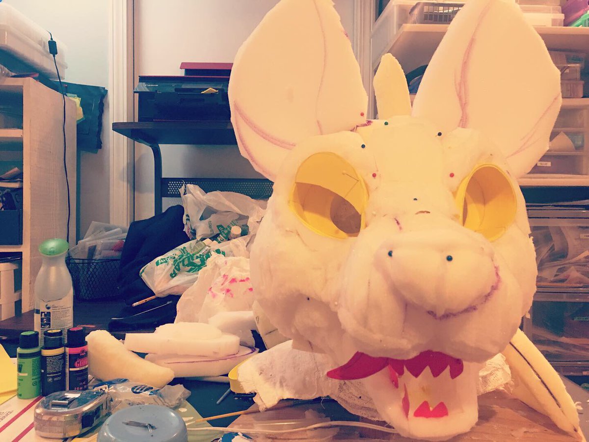 BorkBug's tweet image. getting toothy... 👹 #fursuitmaker #fursuithead #fursuitmaking