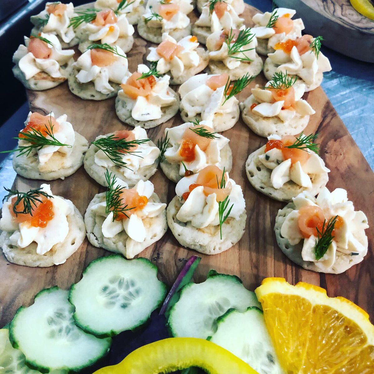KingsCateringNE's tweet photo. A small selection of Canapés from wedding at weekend. #wynyardhall #Catering #canapés #weddings https://t.co/7EUrb83VTR