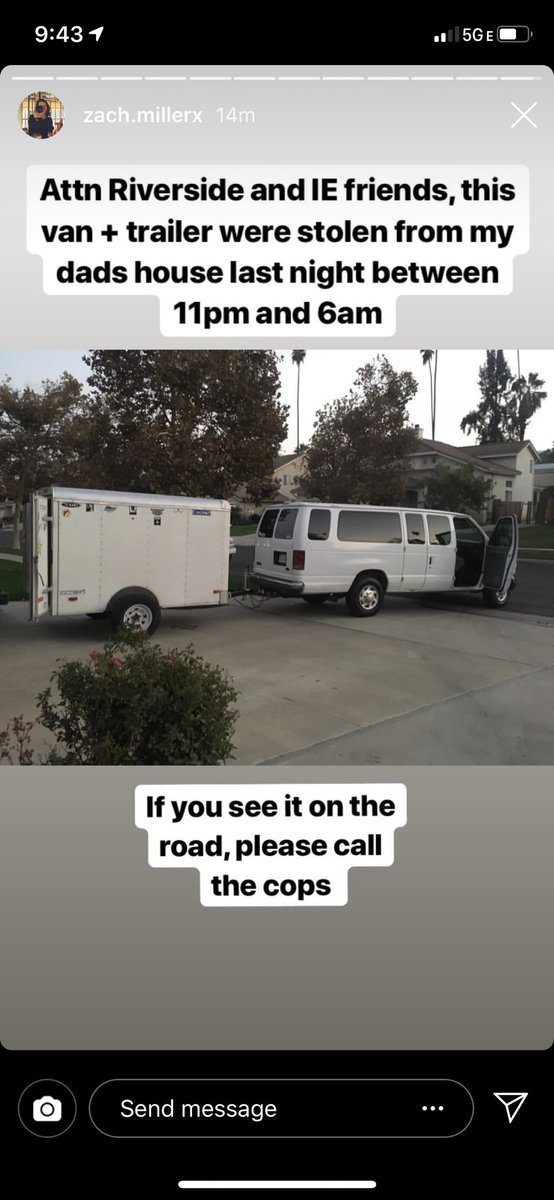 BayAreaPartyPpl's tweet photo. @ZachMx of @CasualFridayCA (director of Supersonic Video, @graduatinglife video) and long time family member of ours got his whole van &amp; trailer stolen last night in Riverside please keep a look out License plate: CASHFRI https://t.co/iIScNqdIuS