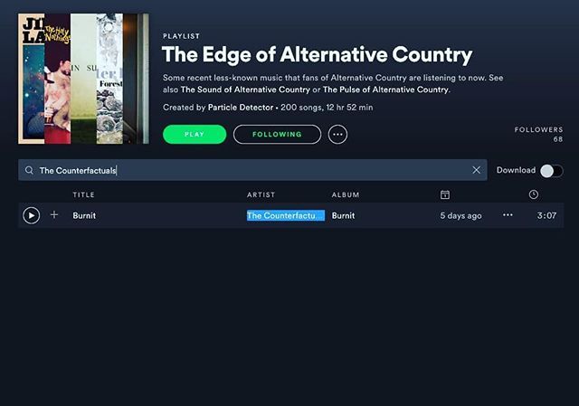 Not the playlist I would have guessed Burnit would end up on, but thankful nonetheless! bit.ly/2L1jVOo