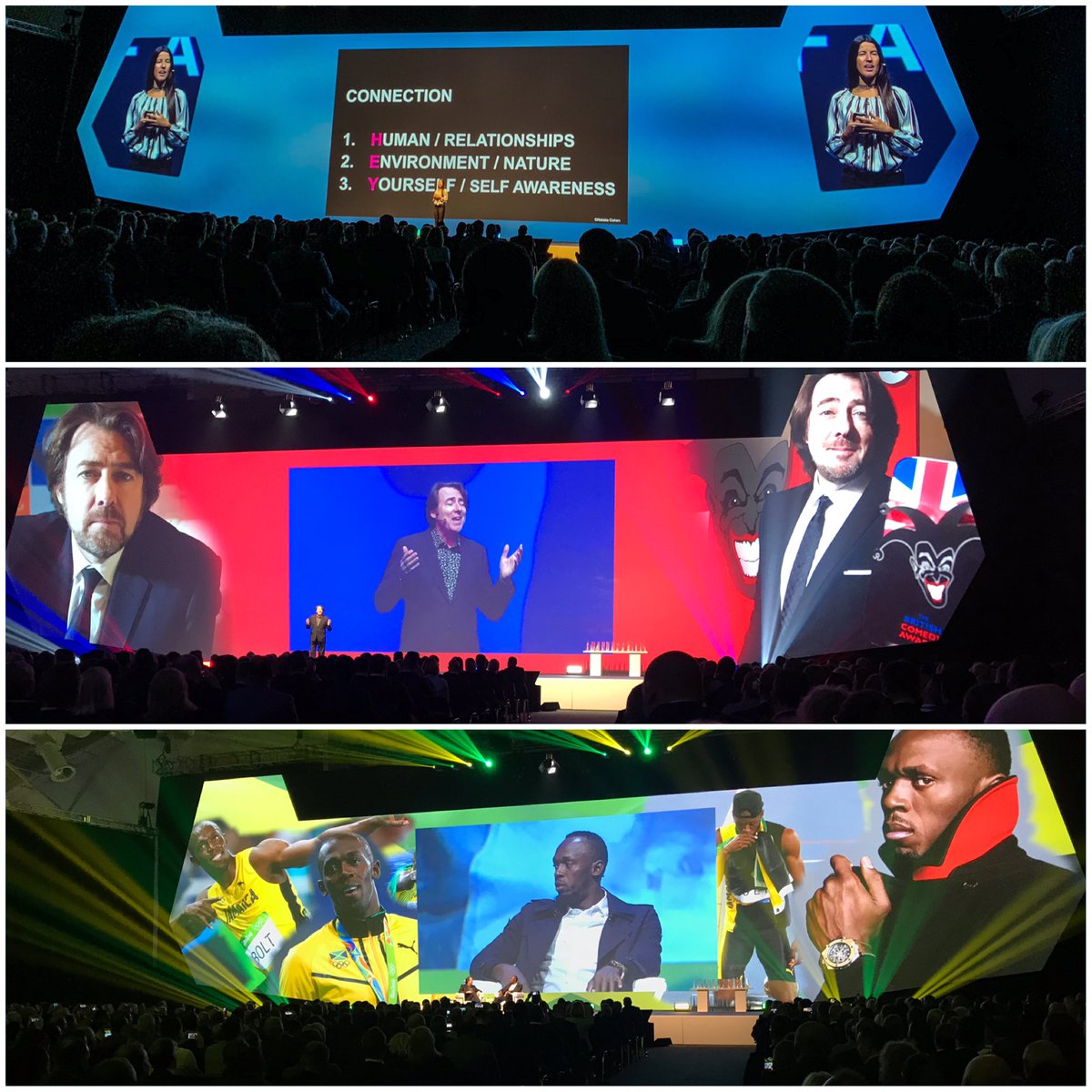 Utterly amazing to share a stage with <a href="/usainbolt/">Usain St. Leo Bolt</a> and <a href="/wossy/">Jonathan Ross</a> at the @Sytner Managers Conference 2019!! Incredible day, teams and atmosphere 👏👏 #leadership #oneteam #whataday #enjoythejourney 
LOVED meeting everyone and it was an honour to be part of the day!
Thank you ✨🙏🏼✨
