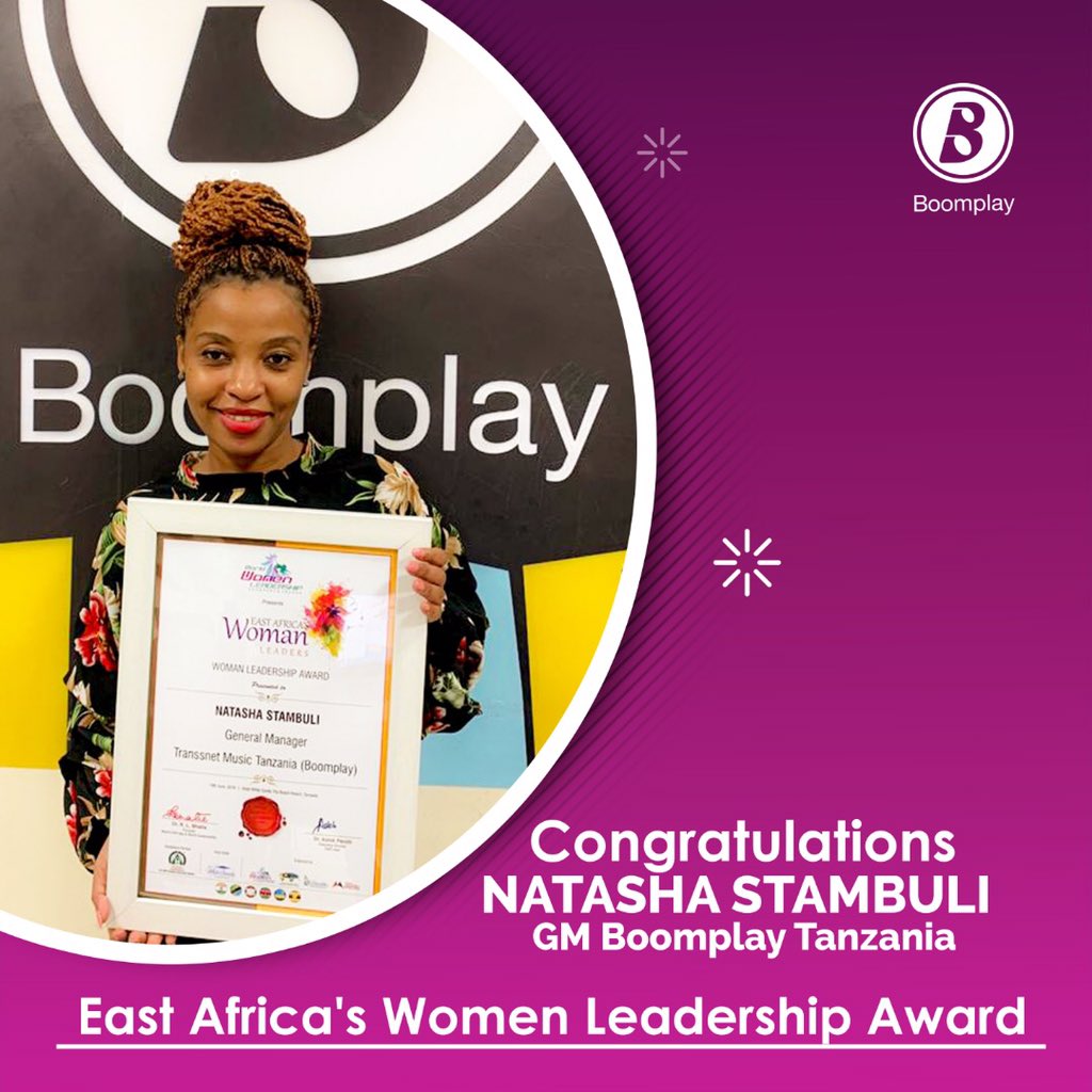BoomplayNigeria's tweet photo. We celebrate you @TashStam the General Manager of @BoomplayMusicTZ

congratulations  on receiving the 'East Africa's Women Leadership Award'. More wins💪🏽

#Boomplaymusic #Boomplay #musicbusiness https://t.co/PA8c0qp1tk