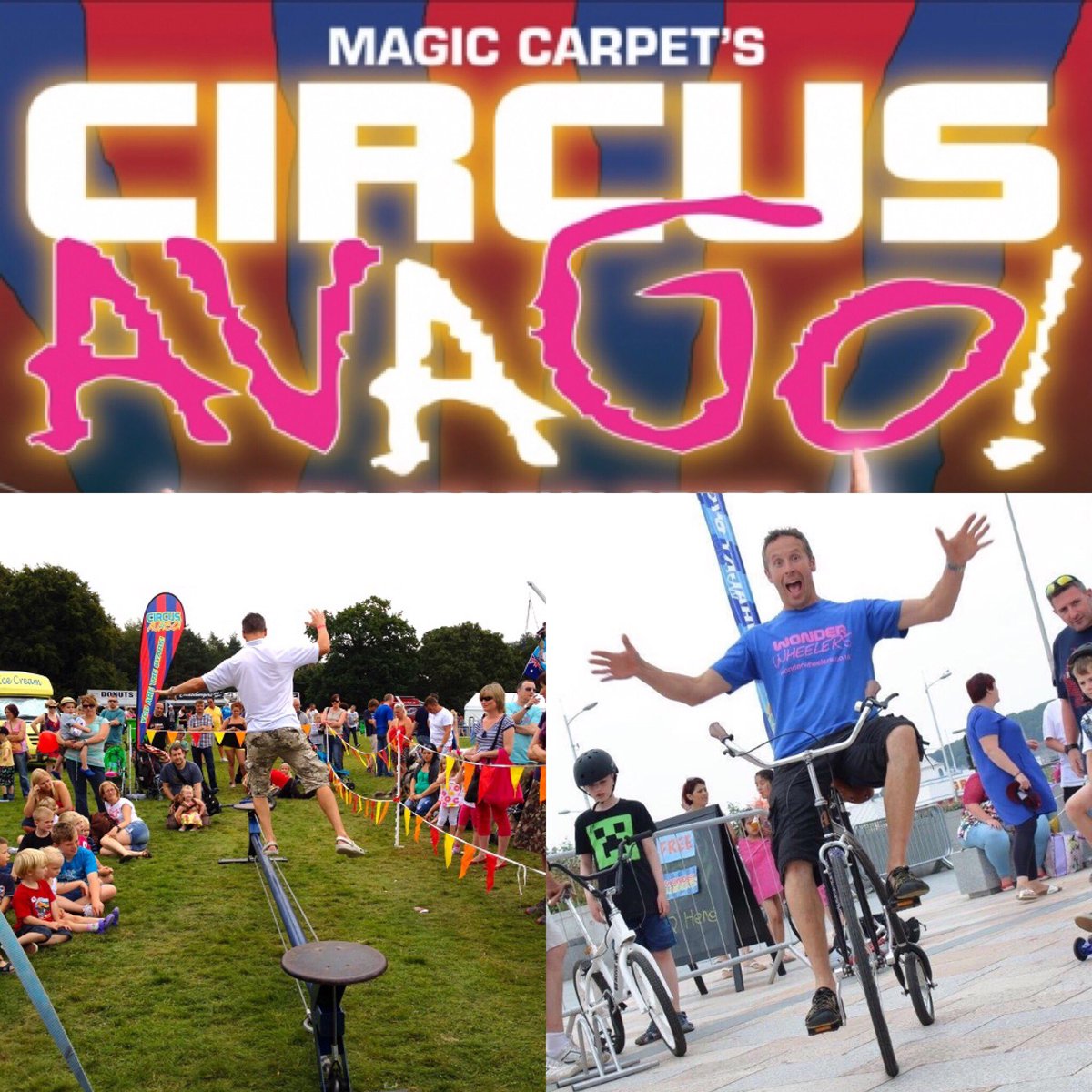 EngageHull's tweet photo. Roll up, roll up! The fantastic Circus Avago from Magic Carpet Theatre will be joining us at the Engage for Change festival on Saturday 22nd of June! Bring the kids along and they can try unicycling, tumbling, juggling, clowning, and even try their hand at walking the tightrope! https://t.co/uo8Kn3sWmb
