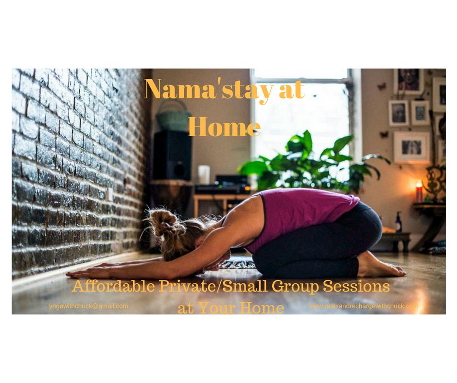 In Home / At Work Private and Small Group Sessions.  Contact me for information.   #YogaDay2019 #yogaprivatesession