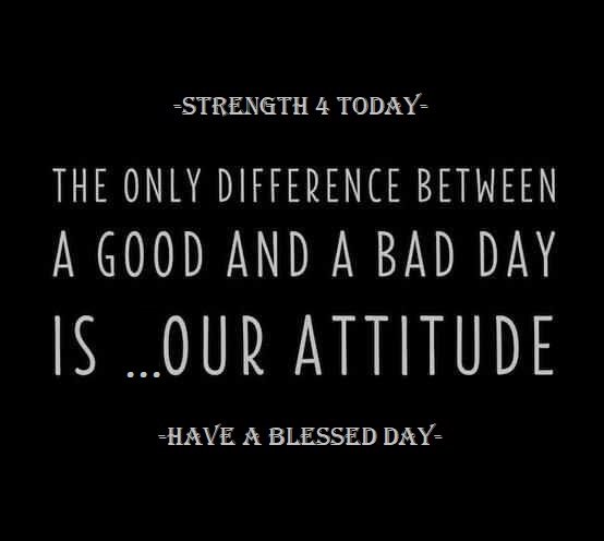Strengthfor2day's tweet photo. The Only Difference Between a Good Day and a Bad Day is ...Our Attitude. #OnlyDifference #GoodDay #BadDay #OurAttitude #Choice  #PickOne #Strengthfor2day https://t.co/0aa1LZ6VNu