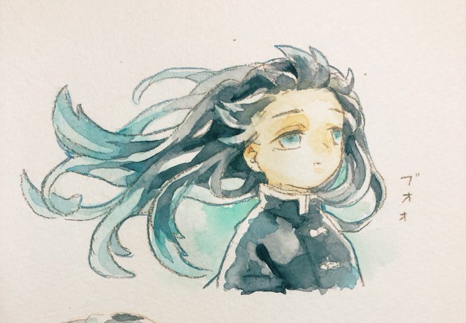 湊野さんがTwitterに投稿した時透無一郎(鬼滅の刃)のイラスト。