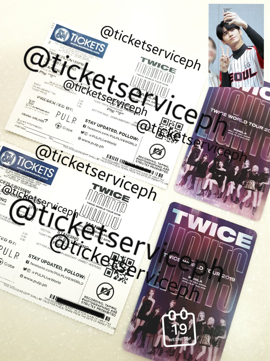 ticketservice01's tweet photo. #TSPHProofs
Successfully got 2 tickets for Twice and will be delivered to clients tomorrow. Thank you for your trust! We are open for ticketing service now for Got7, NUEST and EXO. https://t.co/LjELCDwBnM