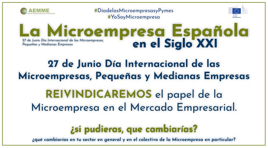 ¿si pudieras, que cambiarías de tu sector en general y del colectivo de la #Microempresa en particular?

Inscribete en la Jornada y participa en el debate.
bit.ly/FormularioLaMi…

🗓 27Junio
🕘 9.00h
📍 <a href="/ComisionEuropea/">Comisión Europea en España</a>

#DíadelasMicroempresasyPymes #YoSoyMicroempresa #AEMME