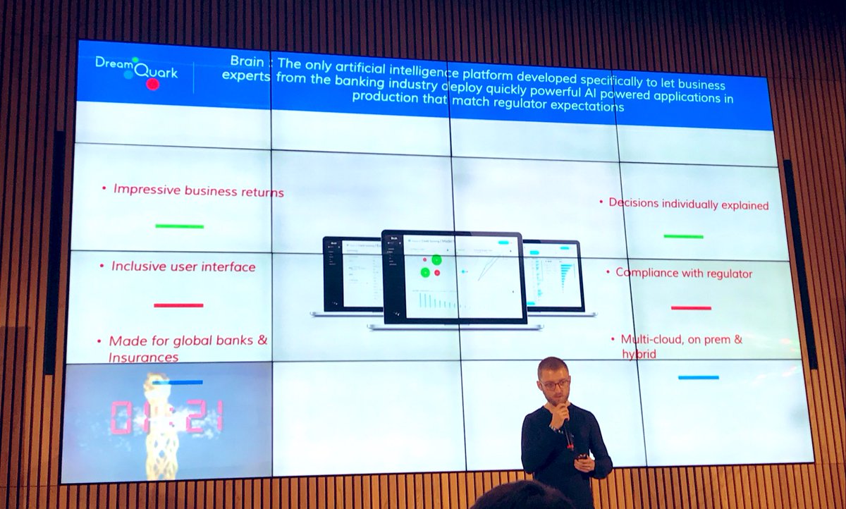 We are now half way of our #FintechAwards2019 final 

On stage is <a href="/NicolasMeric1/">Nicolas Meric</a> CEO of <a href="/DreamQuark/">DreamQuark</a> that uses artificial  intelligence to help clients solve daily challenges surrounding risk, marketing, and compliance 🚀😎

#Fintech #InnovationHub #Regtech #Welcome2Luxembourg