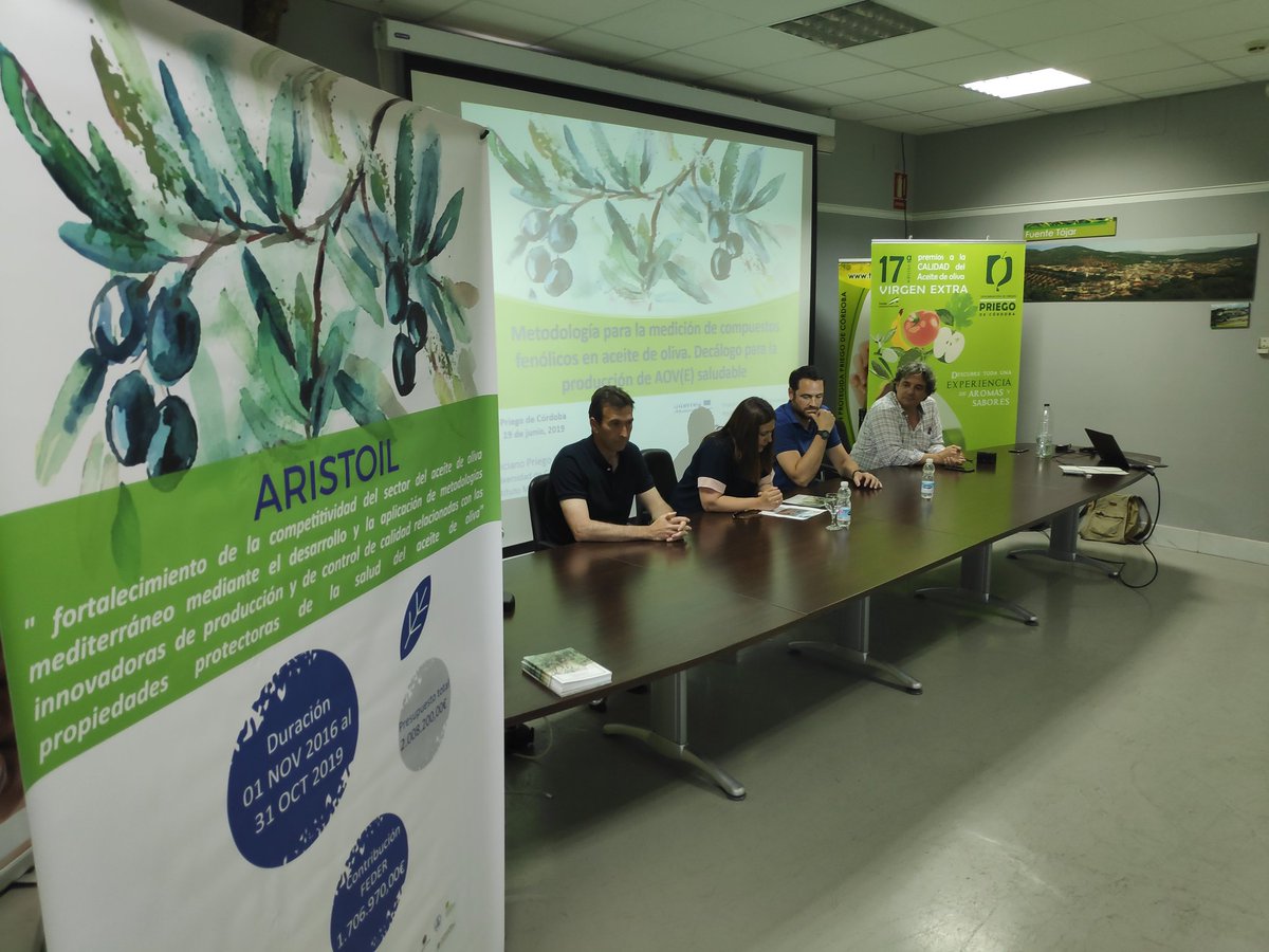 Comenzamos el  Taller de capacitación a productores de aceite de oliva en el marco de <a href="/aristoilproject/">ARISTOIL Project</a> en Priego de Córdoba en la sede de @DOAceitePriego y organizado por la <a href="/diputacionMLG/">Diputación de Málaga</a> <a href="/jlbergillos/">@jlbergillos</a> <a href="/pacoolearum/">Paco Lorenzo Tapia</a>  <a href="/Dgpeinado/">Daniel G. Peinado</a>  <a href="/jalmellones/">Javier Almellones</a>