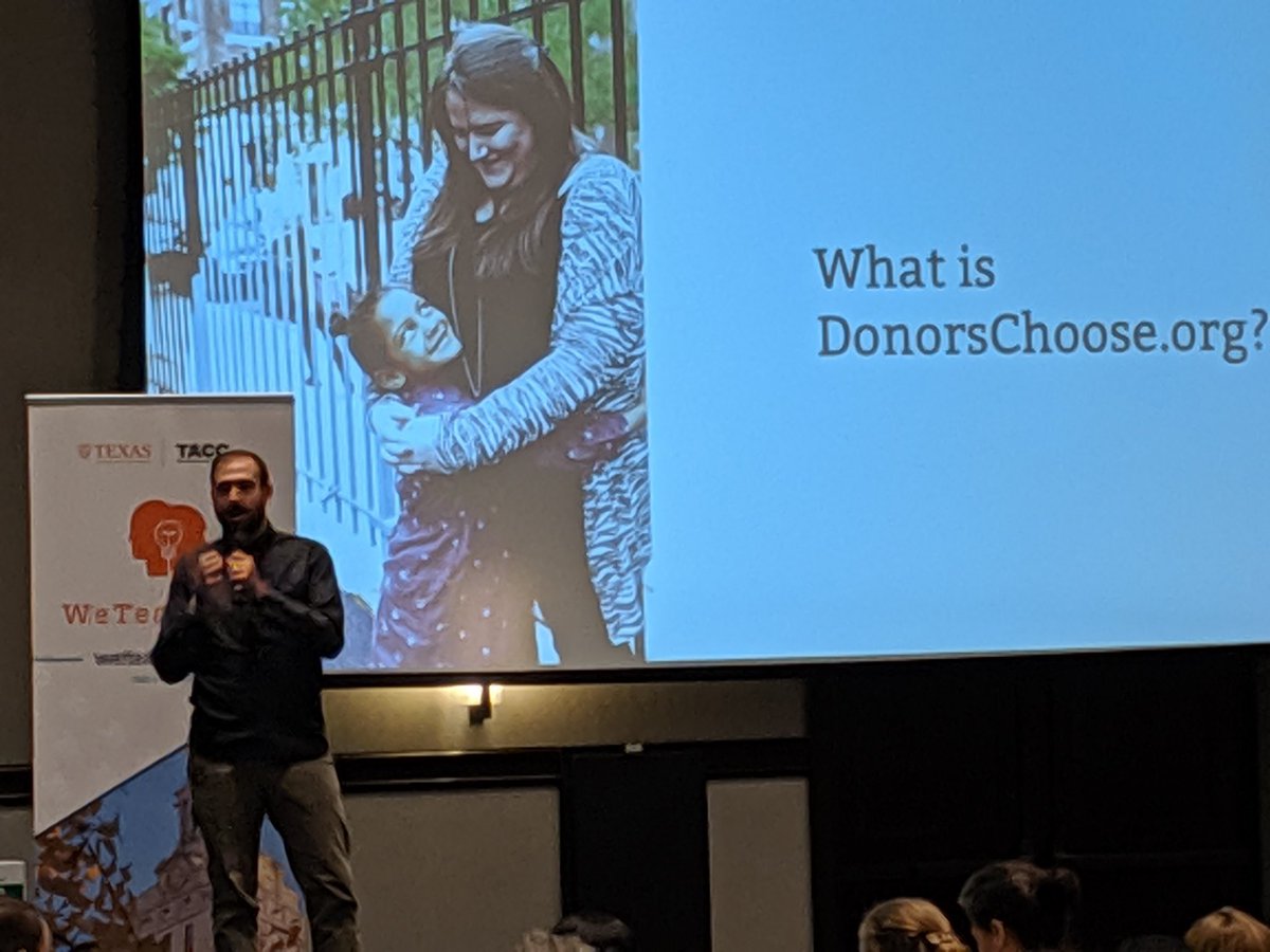 FiriaLabs's tweet photo. Appreciating the encouragement that this speaker from @DonorsChoose is giving to the room full of education heroes at @weteachcs #wtcs2019. Thank you for your organization! https://t.co/3iXzU1U01K