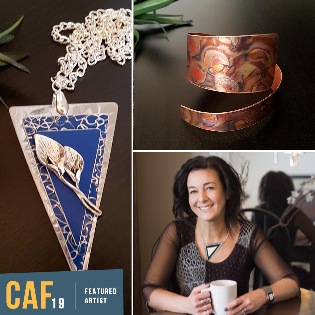 Barbara Di Renzo is an award winning Artist, Jewelry Designer and Art Instructor from Cambridge, Ontario. She creates beautiful artwork and hand crafted jewelry, incorporating metals sourced from recycling plants and metal industries. <a href="/BarbaraDiRenzo/">Barb Di Renzo</a> #CAFBacklot