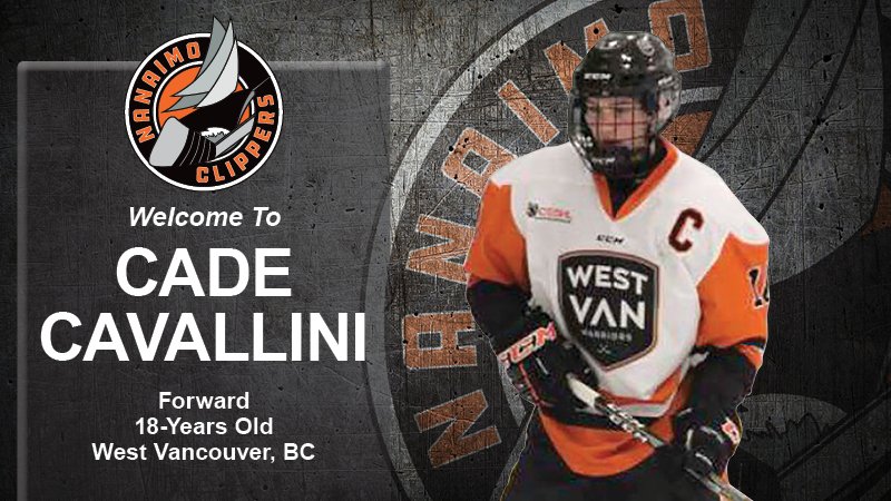 NEWS: Clippers sign Cade Cavallini. 

nanaimoclippers.com/cade-cavallini…
