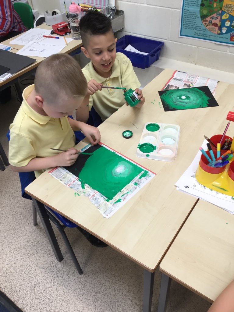 Year4CT's tweet photo. Mixing white with a colour to make tints of cool colours. #dreamgiver #art #creative #Y2C https://t.co/szMDrsg0B2
