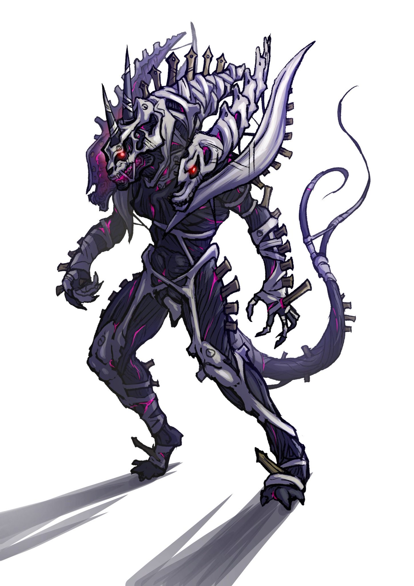 黒田アサキ こちらもギドラ族 モンスターxを落書き 白い部分は拘束具で真鍮色の制御棒 もしくは呪具 と共にカイザーの本体を圧縮してるイメージ まぁいつものパターンですけどこっちのほうが本来の芸風だなぁwww ゴジラ