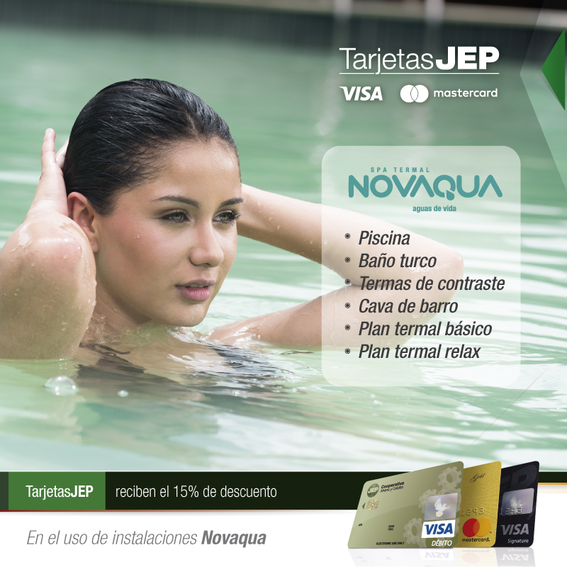 CooperativaJEP's tweet photo. Paga con tus #TarjetasJEP y obtén 15% de descuento en el uso de instalaciones en #Novaqua. Ver promoción ➡️ https://t.co/24ZeD0ydGb https://t.co/nxkTluYVy4