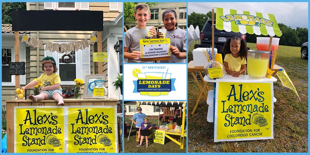 AlexsLemonade's tweet photo. You did it! Thank you for creating hope and making a difference in the lives of kids with cancer during #LemonadeDays. 

🍋 You poured the lemonade.
🍋 You raised awareness.
🍋 You received donations for much needed cures.

#MakeYourStand https://t.co/uR2oPofJwo