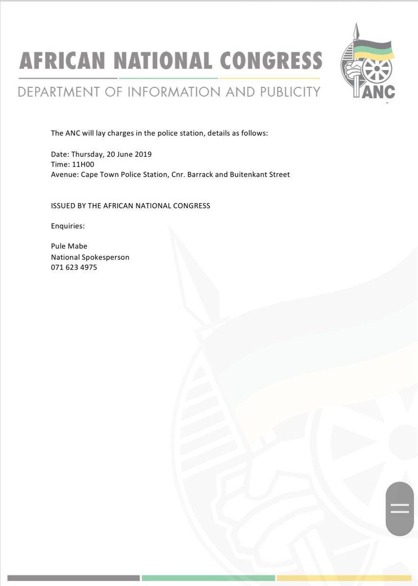 MYANC's tweet photo. ANC TO OPEN CASE AGAINST STEVE HOFMEYR IN CAPE TOWN https://t.co/xztbPwGVih