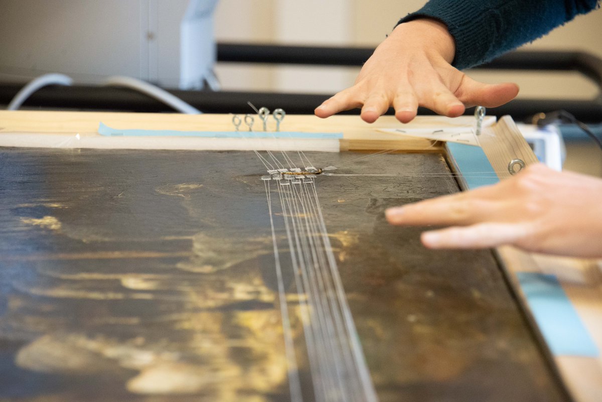 TheHuntington's tweet photo. Earlier this year, #ProjectBlueBoy conservator Christina O'Connell hosted three young trainees in The Huntington's lab, offering each a chance to tackle conservation challenges in three paintings from our collex. Read about their ingenious solutions here: https://t.co/EE1PjikJpW https://t.co/Kbszvyeq8Q