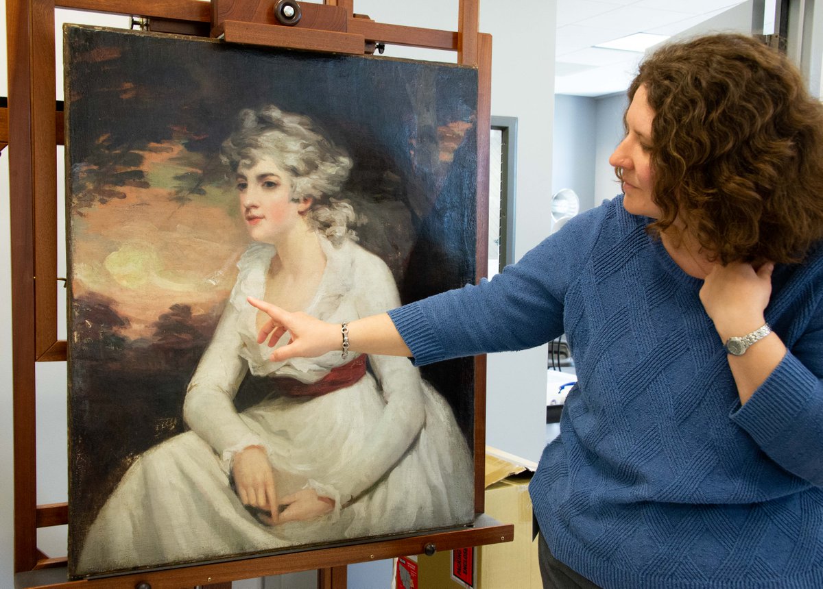 TheHuntington's tweet photo. Earlier this year, #ProjectBlueBoy conservator Christina O'Connell hosted three young trainees in The Huntington's lab, offering each a chance to tackle conservation challenges in three paintings from our collex. Read about their ingenious solutions here: https://t.co/EE1PjikJpW https://t.co/Kbszvyeq8Q