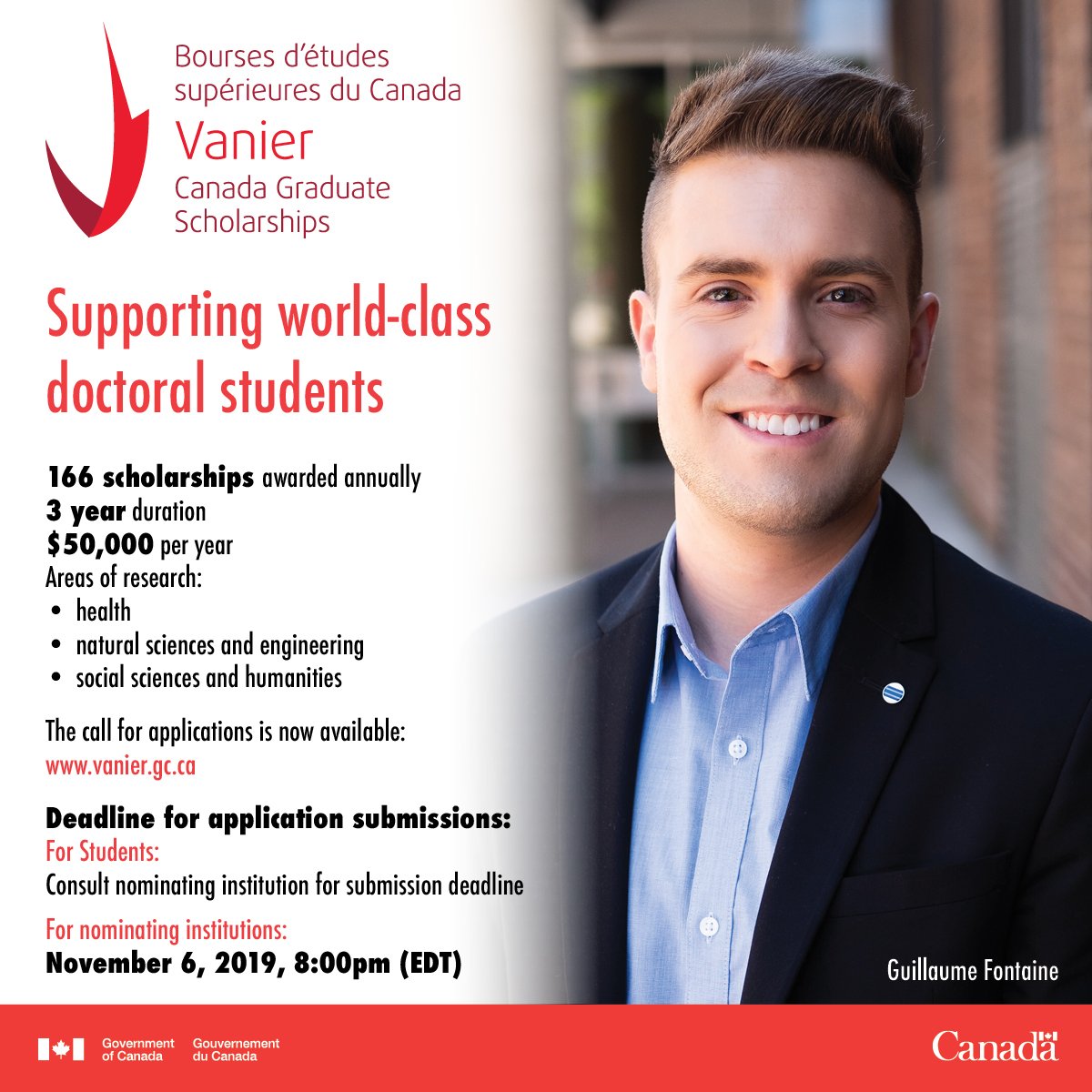 Cihr On Twitter The 2019 2020 Vaniercanada Graduate Scholarships Competition Is Now Open Https T Co 2kmtubrxxq