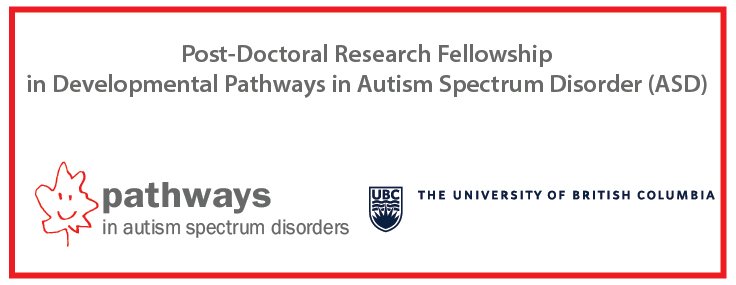 A new Pathways Post-Doc opportunity is now available in British Columbia under the supervision of Dr. Connor Kerns. Visit the Pathways website for full application details asdpathways.ca/our-trainees