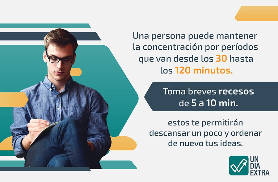 UnDiaExtra's tweet photo. No te preocupes, distraerte de tus actividades  cada cierto tiempo es normal. Sólo procura que esas distracciones no excedan de los 5 o 10 minutos por cada 120 minutos  de concentración.

#Productividad #TIP #Undiaextra #Productivity https://t.co/L1q7K8qgdz