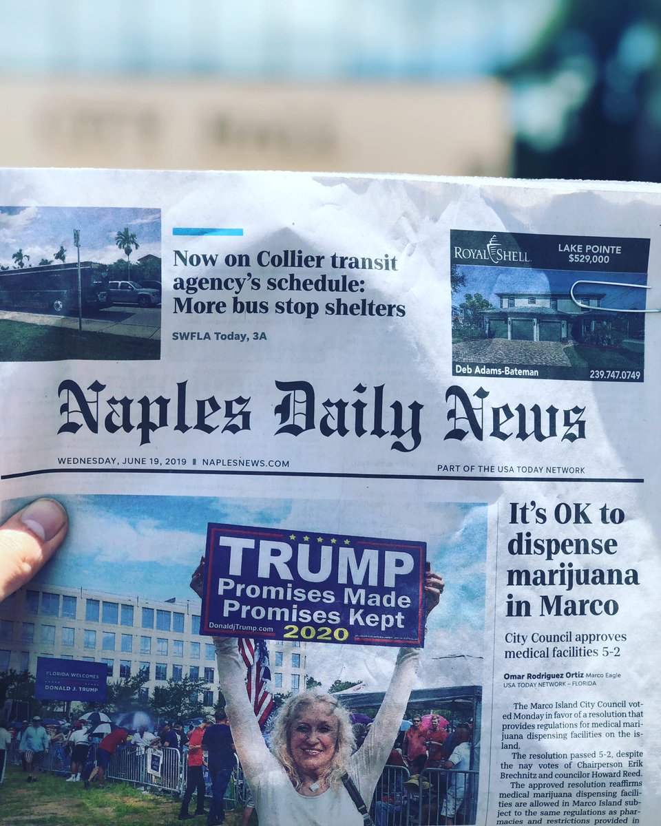 Front page of Naples Daily News: June 19, 2019