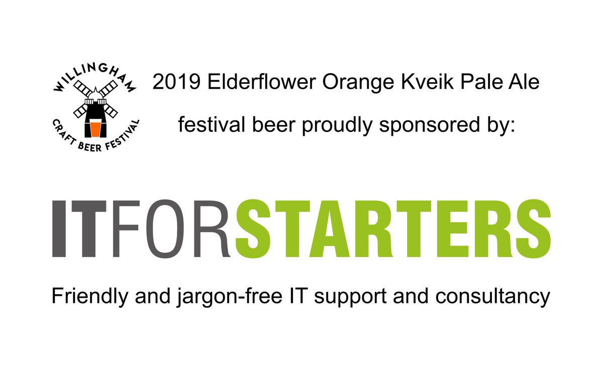 IT For Starters (@itforstarters) on Twitter photo Very pleased to say we’re sponsoring the <a href="/WillinghamBeer/">Willingham Craft Beer Festival</a> festival ale this year! Cheers! Very pleased to say we’re sponsoring the <a href="/WillinghamBeer/">Willingham Craft Beer Festival</a> festival ale this year! Cheers!