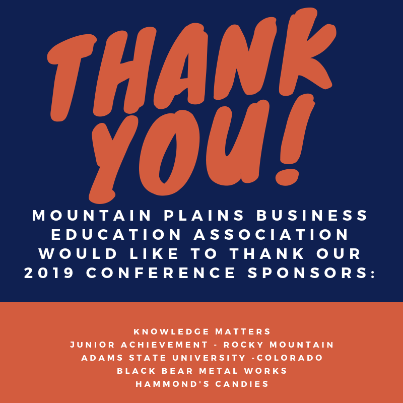 mpbea's tweet photo. Our conference would not have been possible without our amazing sponsors! #mpbea19 thanks you for your generosity!
@KnoMatters @JARockyMountain @adamsstate @hammondscandies #blackbearmetalworks #thankyou https://t.co/ziq3Dy0z09
