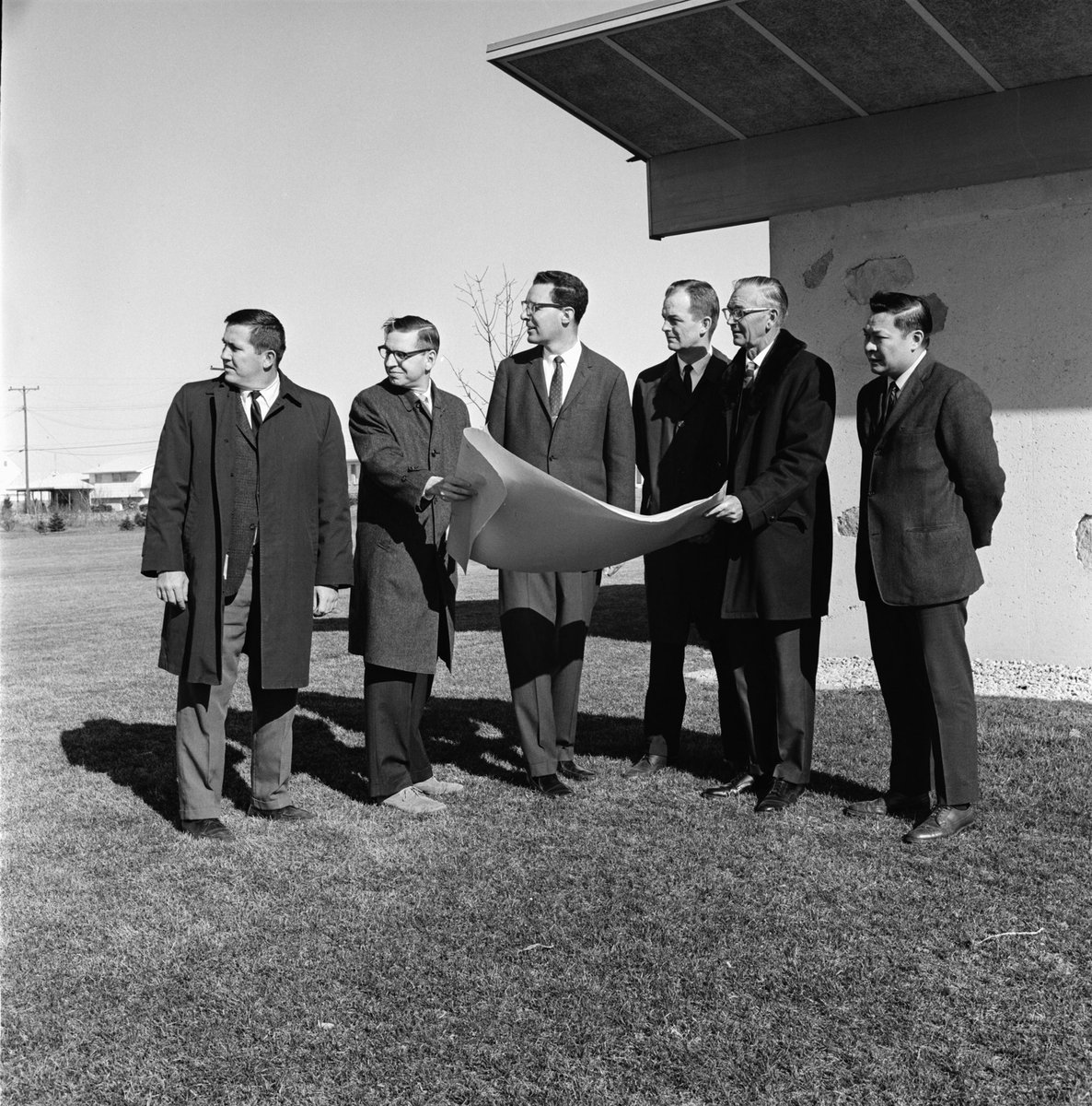 Photos of the education wing after construction, and the groundbreaking and framing of the sanctuary addition