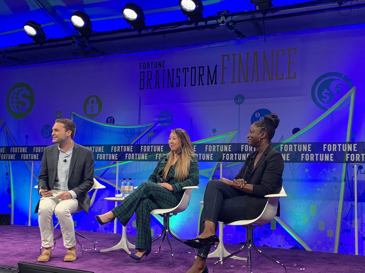 jenwieczner's tweet photo. Some badass women who fight cyberattacks at the world’s biggest banks, on stage @bstormfinance—@jpmorgan’s Amy Chang and @proofpoint’s @nikecosgrove: More than 90% of threats come via email #BrainstormFinance https://t.co/oJ3YpYyLvN