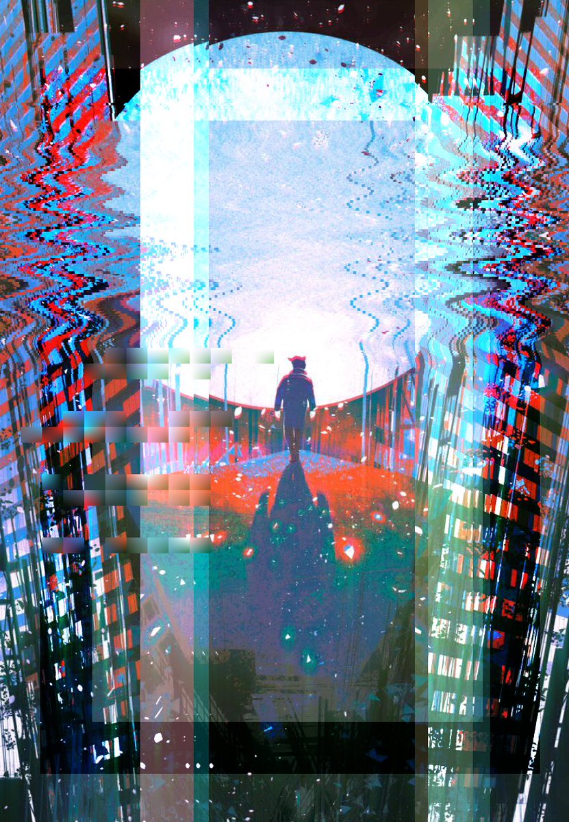 🤖➿ glitchart glitch darkart comic digitalart cyber fantasy fantasyart Origin img by @ScottUminga