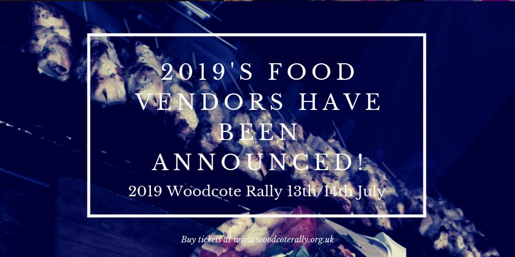 It's less than a month to go until the Woodcote Rally weekend on the 13th/14th July, and we're pleased to let you know what wonderful food you can enjoy: fish and chips, pancakes, smoked meats, Souvlaki , pies and pasties, and a whole lot more. Yummy!