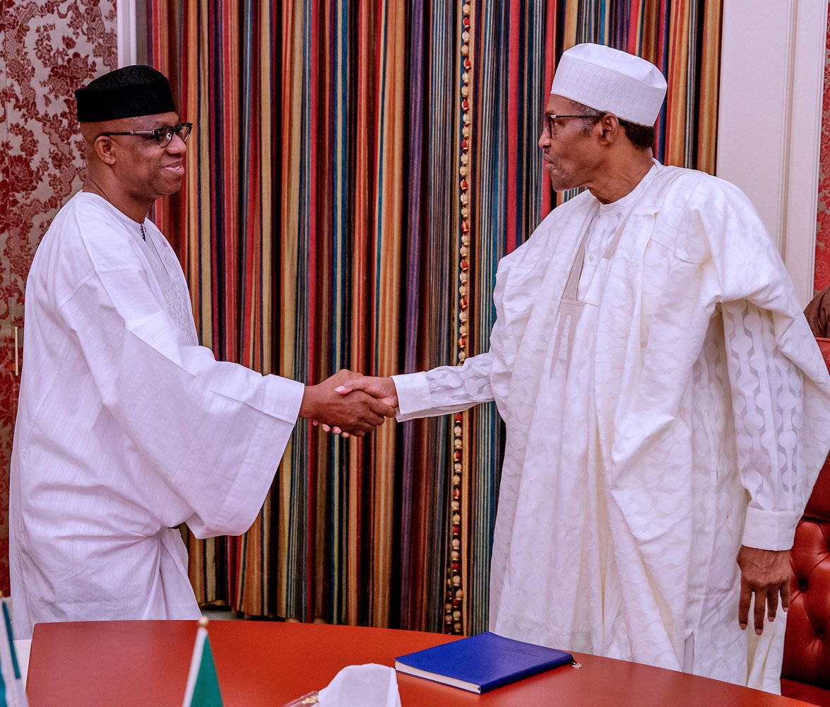 DapoAbiodunCON's tweet photo. This afternoon, I met with President Muhammadu Buhari GCFR to discuss on issues bothering on the socioeconomic transformation and the overall development of our dear state. https://t.co/GbVBW0jLt6