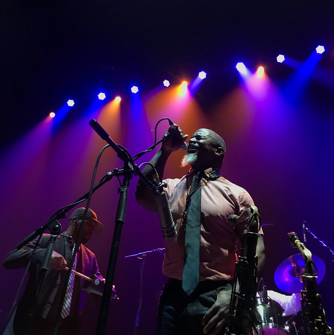 WaterfrontBlues's tweet photo. Karl Denson and his Tiny Universe perform on the South Stage Friday, July 5th at 7pm AND they debut their Allman Brothers Tribute, “Eat A Bunch of Peaches” in a very special, not-to-be-missed late show! Tickets are on sale now! https://t.co/k8ZP1CzsnO https://t.co/XQN4Ev95O2