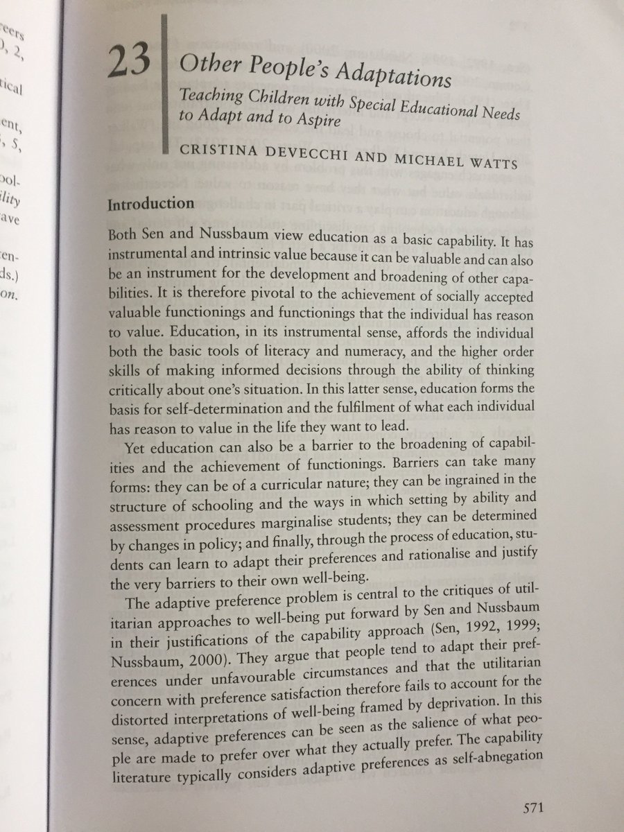 dmc_devecchi's tweet image. Worth the wait and finally here #capabilityapproach #specialneeds #inclusion #teacher #training. Thank you @shailajafennell  @FComim &amp;amp;  P.B Anand for the great opportunity and the fantastic edited book. @FEHresearchUoN @UniNhantsNews #REF2020
