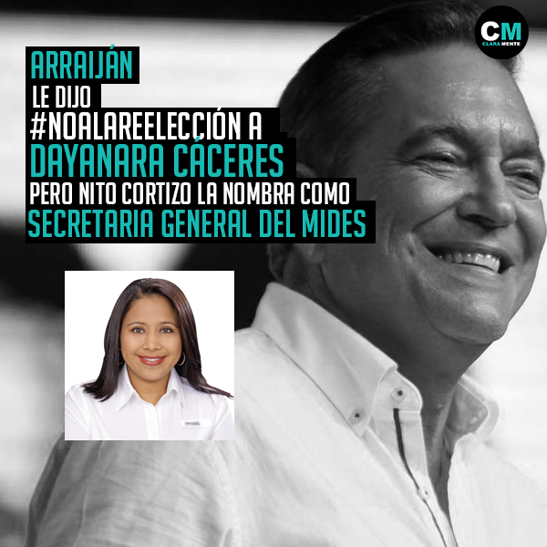 Arraiján no es la excepción y pese que su pueblo le dijo NO a Dayanara Cáceres en las elecciones pasadas, Laurentino 'Nito' Cortizo le dijo SI, y la nombra como Secretaria General del MIDES. #COMPARTE