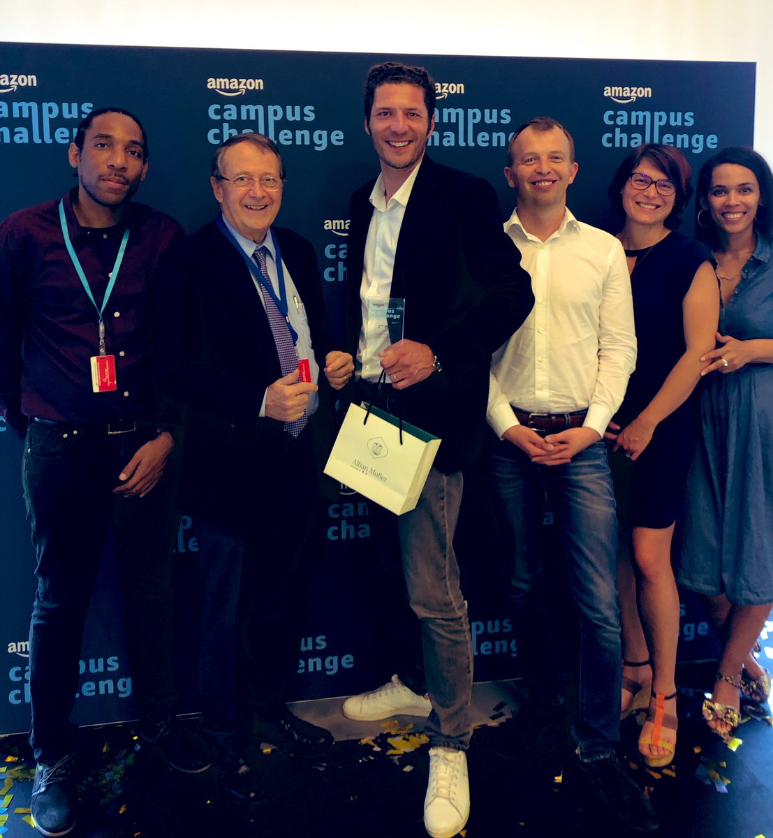M E R C I <a href="/AmazonNewsFR/">AmazonNewsFR</a> @mbamci <a href="/AlbanMullerInt/">Alban Muller</a> et tous vos soutiens ❣️
Très fier avec de la Team de choc 💫  sur le podium : on remporte le 2eme prix sur 100 équipes de l''#AmazonCampusChallenge - nous avons relevé un grand défi de l’#eCommerce
🤞 #MBAMCI #LetsGoDigital 🚀