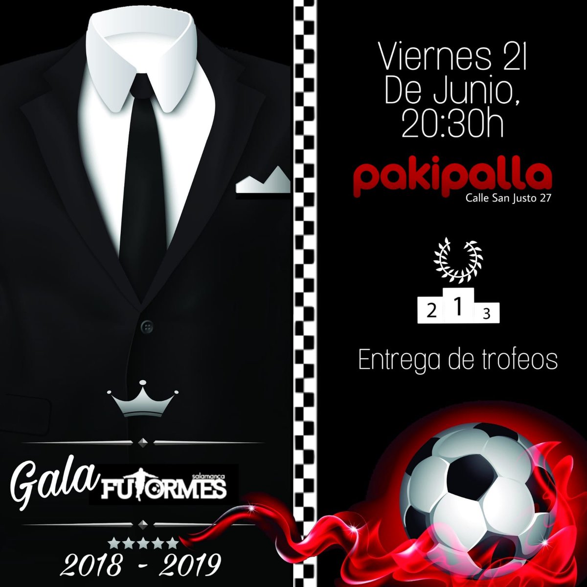 FutormesFutsal's tweet photo. 🏆GALA FIN DE TEMPORADA @Futormes 🎉
Se echa el cierre a la temporada 2018-2019 con la tradicional gala de entrega de trofeos. El momento en que se reconoce la trayectoria a nivel individual y colectiva de toda la temporada en un ambiente festivo entre todos los integrantes https://t.co/yOybIDGMJz
