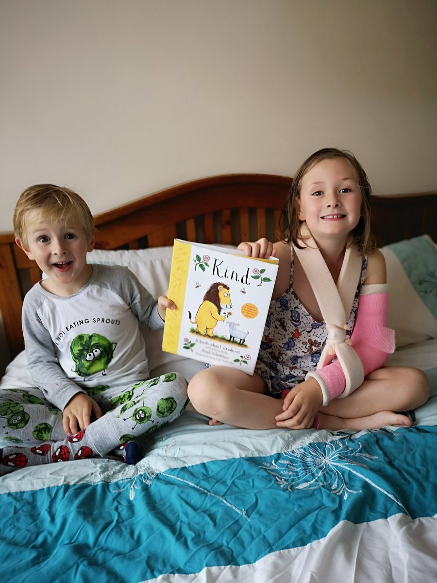 JSawkins's tweet photo. Thank you @scholasticuk for our bedtime read tonight, we loved 'Kind' +it enhanced what I say every morning. We are going to Be Kind + take it to school for everyone to enjoy #kind #bekind #kindness #axelscheffler #threepeas @threepeasinapot https://t.co/odW81lJwaN